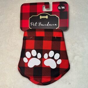 Pamper your best friend with this Woof Buffalo Red Plaid Dog Bandana. SZ S/M